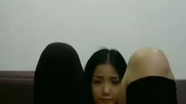 Emotional sweet and slender webcam Asian girl flashed her small cute tits
