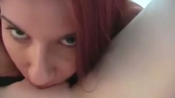 Red haired lesbian friend of mine enjoys eating her GF's juicy pussy