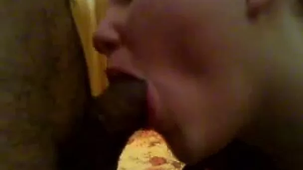 Light haired natural cute girl kept on sucking my buddy's lollicock