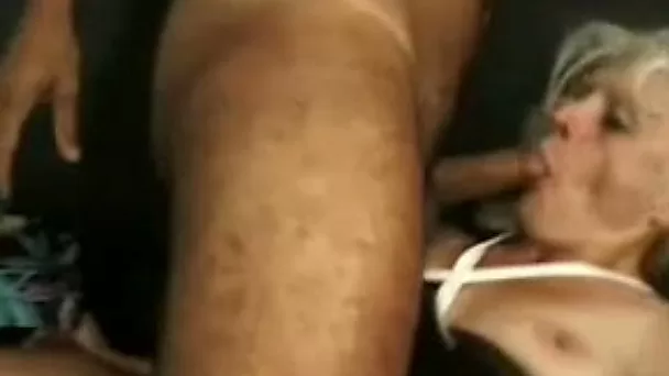 Filthy as fuck granny assfucked hardcore on the couch and fed with dick