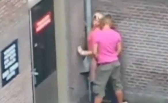 Extreme public sex in the street daytime voyeur video image