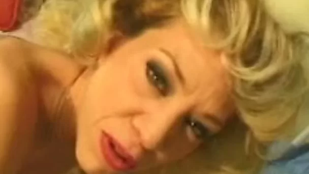 Blonde granny is still horny and potent for wild action on the bed