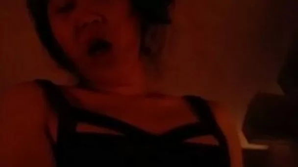 Slim Korean girl riding big black dick in a cowgirl position