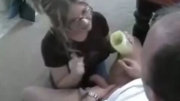 My lovely blonde babe jerking off my dick on cam