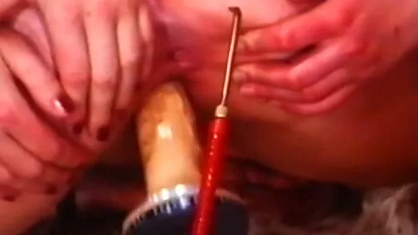 A bunch of chunky white sexy ladies having hardcore lesbian orgy