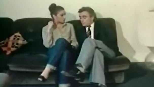 Stunning brunette hottie greedily sucks dick of her lover