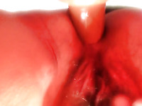 Awesome almost red cunt of my slutty ex-wife flashed closeup