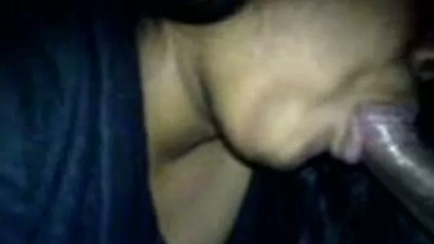 Dark haired Indian quite pretty nympho was blowing her BF's dick