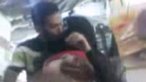 Kinky Indian couple have a nice time while hugging on potato camera