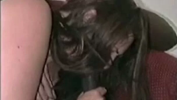 Black monster cock disappears in my chubby wife's filthy mouth