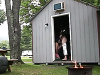 I caught dude getting a blowjob on camping
