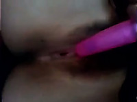 Asian sweet svelte girlie exposed her hairy pussy and wanted to masturbate