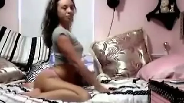 Ardent curly MILF with gorgeous rounded bubble ass posed just dope