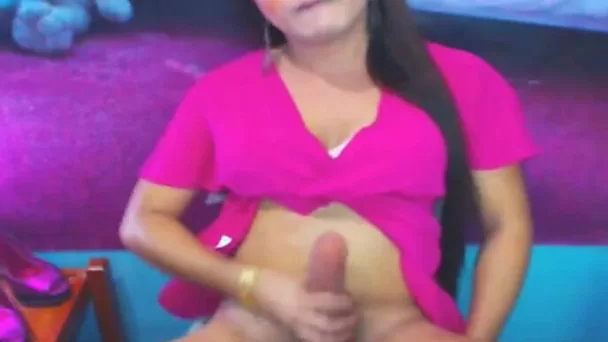 Shemale Pleasures Ass and Cock Until Cumshot