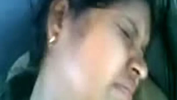 Amateur dark skin Indian girlfriend with big breasts fucked in the van
