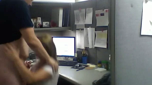 Slutty office white trash bitch gets ready for some quickie with my buddy