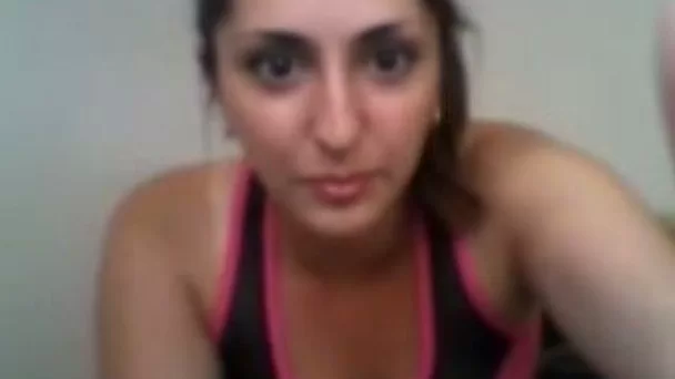 Kinky amateur black head puts her fingers under the thongs to tickle slit