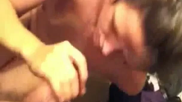 Naughty girl sucking massive cock balls deep in POV clip