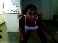 Black chick in white stuff was dancing for my buddy on webcam