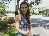 Beautiful girl sucks my weiner for money in POV sex video