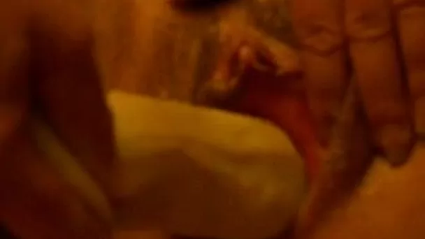 Nasty girl opens her pussy lips and exposes her pinkish vag