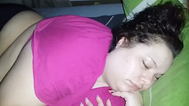 Fat bbw gets cum on belly