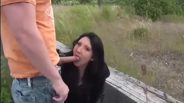 Perfect torrid amateur brunette GF of my buddy just loves giving head