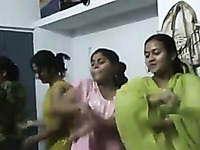 Naughty Bangladeshi nymphos dance on webcam in their traditional dresses