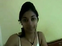 Slender amateur Indian playful chick works on camera without hesitation