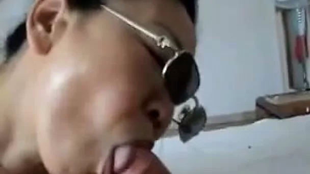 Enjoying licking the balls and cock head of my boyfriend