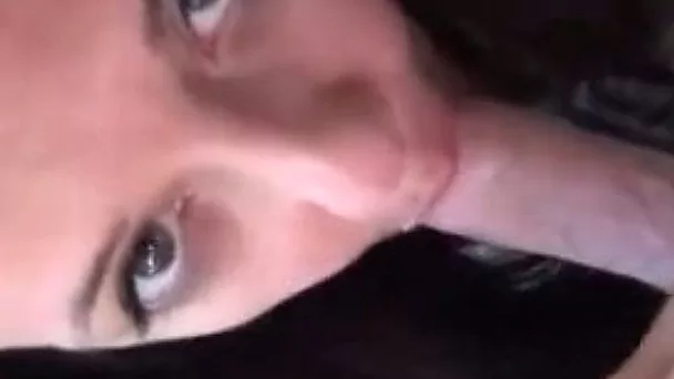 Girlfriend shows off her cock sucking skills and I film her