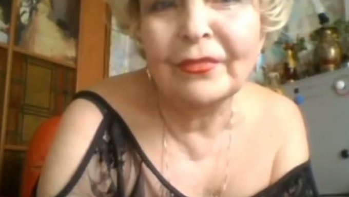 Age Isn T Stopping This Nasty Granny From Rubbing Her Old Pussy On Webcam