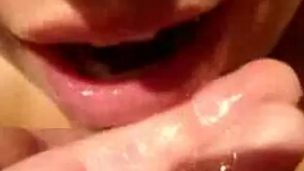 Very closeup POV video of my redhead babe giving me head