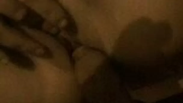 My chubby wife stimulates clit while I fuck her pussy