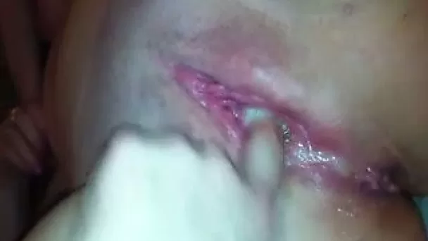 Wet and pink shaved pussy loving it when I touch and finger her