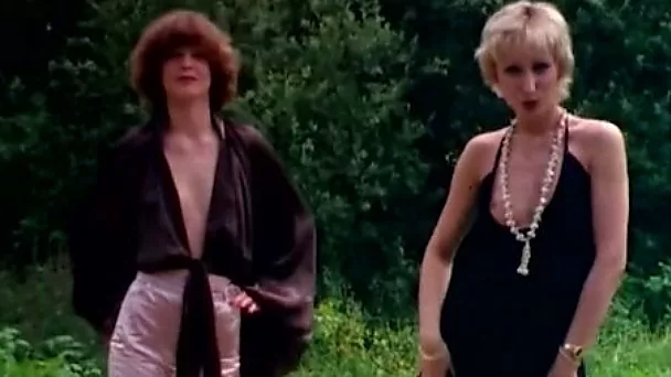 Lascivious and skinny German girls on the picnic playing with each other