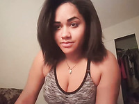 Perfect webcam black babe in tank top exposed me her nice big titties