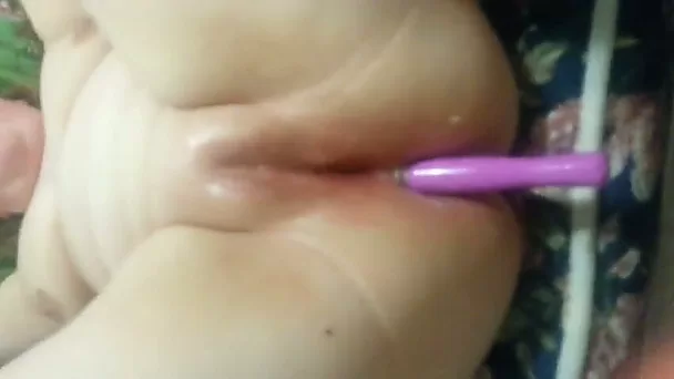 Wondrous pallid and chubby whore was caught on cam while masturbating