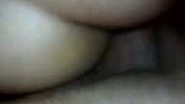 Drilling my girlfriend's tight ass hole in doggy sex position