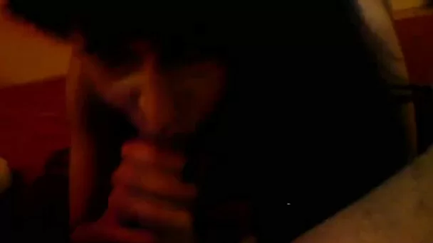While I was sucking small dick of horny dude he made an amateur sex clip in POV