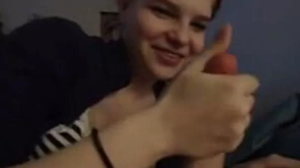 Petite teen cock sucker is getting my dick for her pleasure