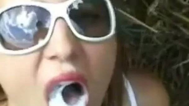 My big dick for my skanky blonde bitch outdoors on POV