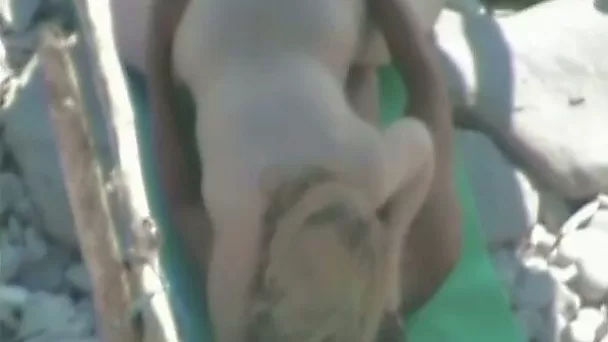 Beach cock ride performed by big rack pallid amateur MILFie lady