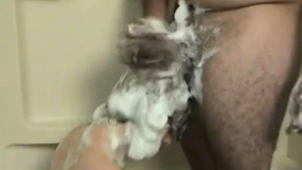 Torrid amateur chick loves jerking cock in the shower for my buddy