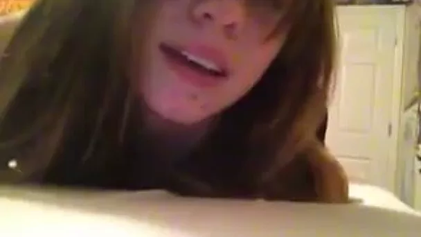 Lewd webcam emotional brunette GF loves to get her asshole licked