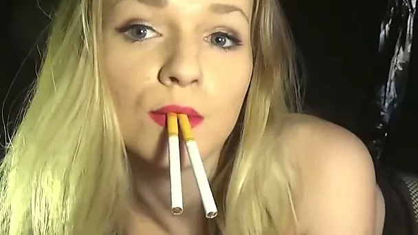 This horny webcam model smokes and seduces like a pro