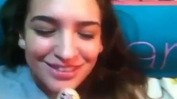 Kinky brunette sucks her own feet like a really crazy whore on webcam