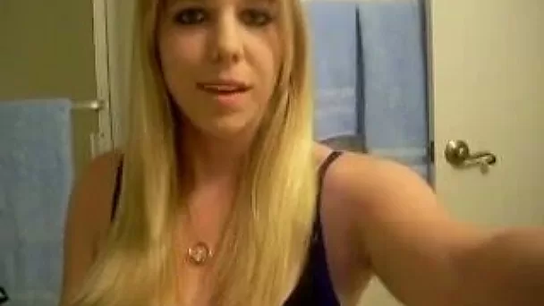 Hot as hell blonde with some cake and yummy tits is rubbing her snatch