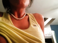 Sexy busty brunette MILF is so into jerking and sucking cock