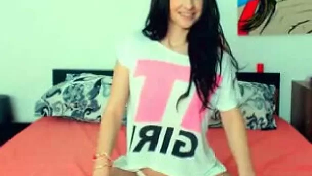 This hot brunette uses her dildo to please herself all the time